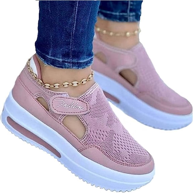 Tenis casuales de primavera, zapatos de caminar para mujer, zapatos casuales de malla, tenis de moda, tenis transpirables de primavera Xishao Moderno