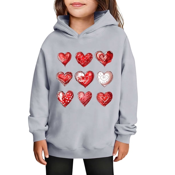 Sudaderas con capucha para niños y niñas, sudaderas casuales de manga larga, lindas sudaderas de gran tamaño con bolsillo de polar, chaquetas para niñas