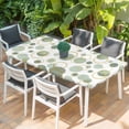 thumbnail image 2 of Sage Green Polka Dots Table Cloths for 5 Foot Rectangle Tables, Modern Abstract Art Patio Waterproof Elastic Fitted Tablecloths, Washable Rectangular Table Cover for Camping, 2 of 8