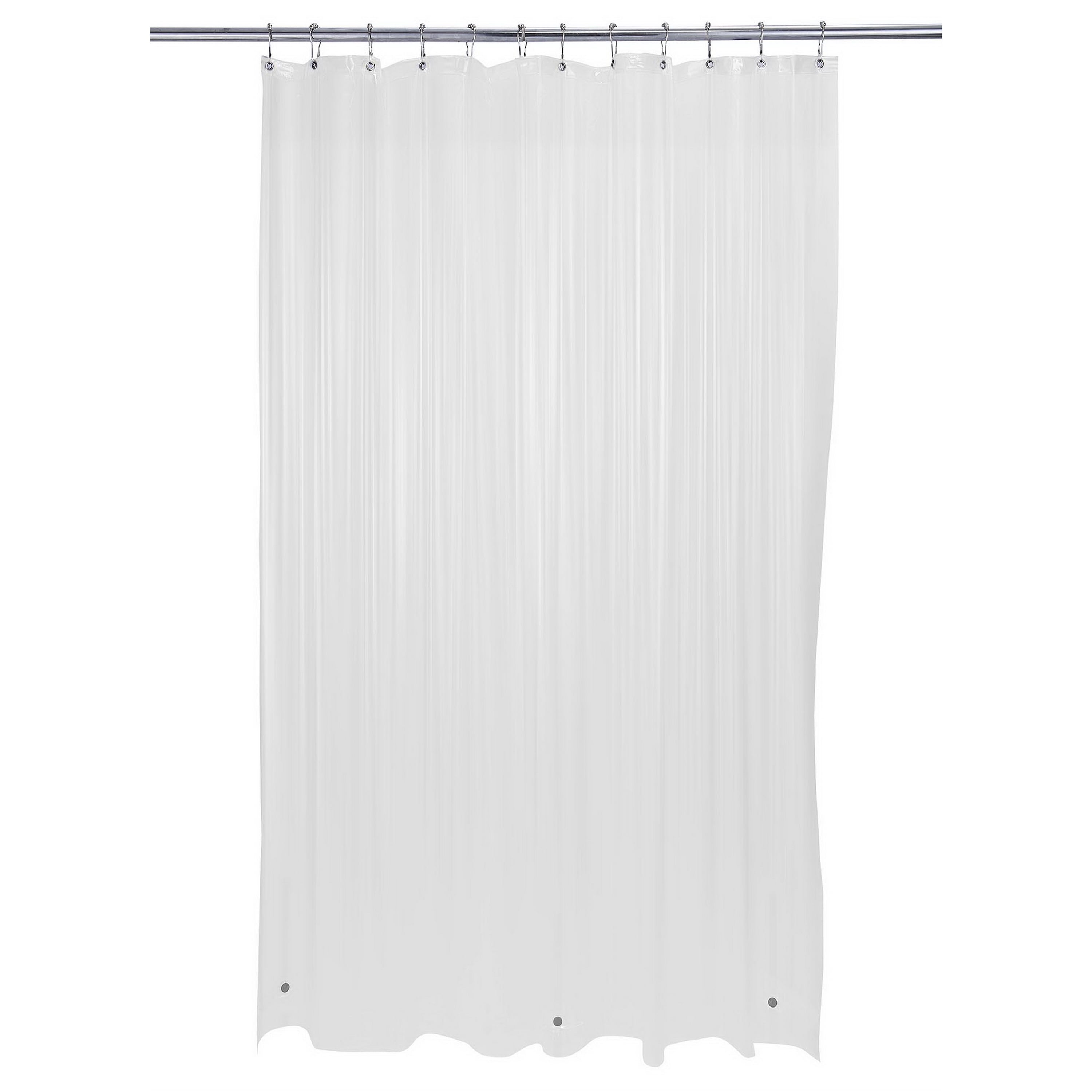 Bath Bliss 2 Pack 70" x 72" PVC Heavy Grommet Solid Bathroom Shower Liner in Solid Frost Clear