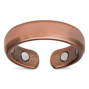 (2-Pack) Elegant Pure Copper Magnetic Therapy Ring Pain Relief for Arthritis and Carpal Tunnel