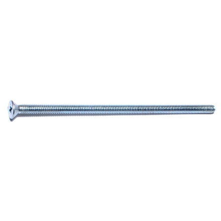 1/4"-20 x 6" Zinc Phillips Flat Head Machine Screws (8 pcs.)