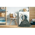 thumbnail image 2 of Ahgly Company Machine Washable Indoor Square Industrial Modern Grayish Turquoise Green Area Rugs, 3' Square, 2 of 7