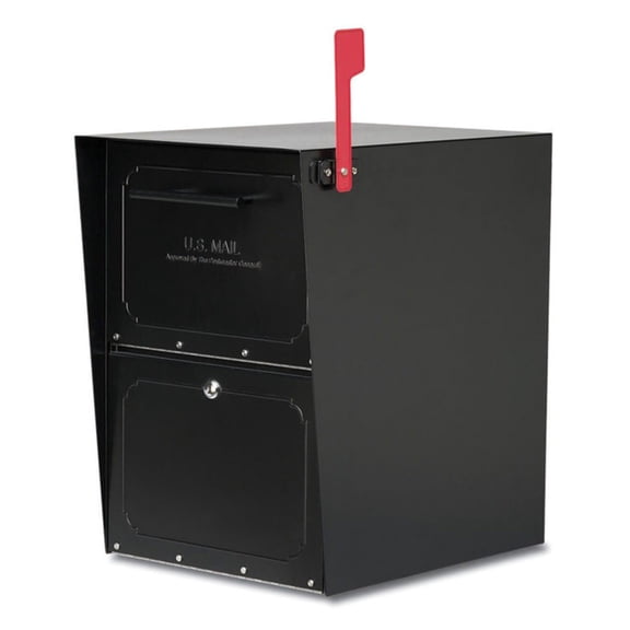 Mailbox, Black, Galvanized, 1 Doors, Surface/Post, Locking