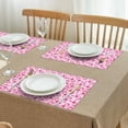 thumbnail image 3 of Pink Breast Cancer Summer Placemats Table Placemats Set Of 4-Linen Kitchen Washable Placemats Table Mats 11.8"x17.7" Non-Slip Heat Resistant, 3 of 6