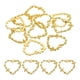 thumbnail image 1 of Péndulos de aleación en forma de corazón y flor de Uxcell, marco hueco de bricolaje, tono dorado, paquete de 30, 1 of 1