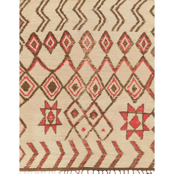 Ahgly Company Machine Washable Indoor Rectangle Abstract Chocolate Brown Area Rugs, 2' x 5'