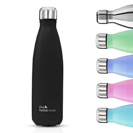 

Thermosteel Water Bottle 500ml Black | Doubled Wall 304 Stainless Steel | Stays Hot For 18 Hours & Cold For 24 Hours | Rustproof & Leakproof | Insulated Water Bottles For Office Travel