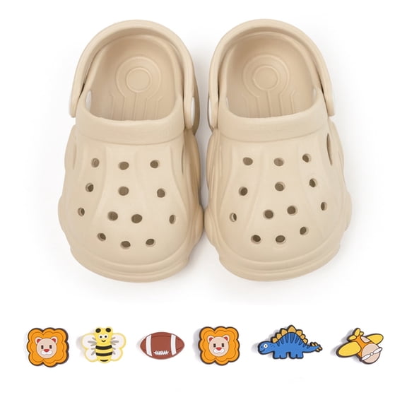 Kannior Toddler Boys Girls Garden Clogs Cartoon Slides Shoes Slip On Slipper Water Sandals For Little Kids