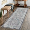 thumbnail image 3 of GLN Rugs Idyma - Indoor, Machine Washable Area Rug 2'6"x7' Cream/Gray Home Carpet, 3 of 7