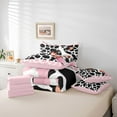 thumbnail image 6 of Castle Fairy Animal Cow Bedding Comforter Set 7 Pieces for Boys Girls,Rustic Farmhouse Full Bedding Set Lightweight,Cattle Print Fitted Sheet Flat Sheet,Breathable Home Decor,Reversible, 6 of 8