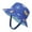 Blue, variant on Toddler Sun Hat Girls Age 2-4 Kids Sun Hat with Solar Fan Wide Brim Hat Adjustable with Neck Flap UPF 50+ for Boys Girls Beach, Solar and USB Powered