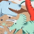 thumbnail image 3 of Boys Dinosaur T-Shirt White Colorful Cartoon Print Stretchable Fabric for Kids 2-8 Years, Size 4T, 3 of 9