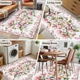 thumbnail image 5 of Area Rugs for Living Room Bedroom, Spring Floral 4'x6' Rug Washable Carpet Runner Indoor Outdoor, Retro Pink Orchid Flowers Leaves Botanical Non Slip Accent Floor Mats Rug for Kitchen, Office, 5 of 8