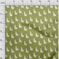 thumbnail image 2 of oneOone Georgette Viscose Olive Green Fabric Sheep Fabric For Sewing Printed Craft Fabric By The Yard 42 Inch Wide, 2 of 4
