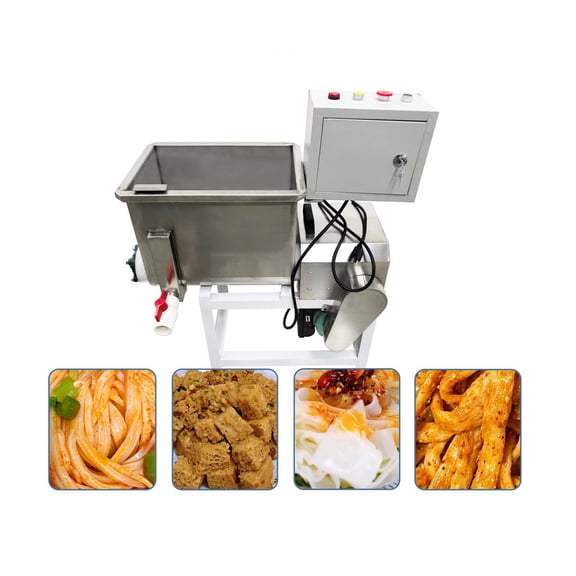 15KG Double Spiral Gluten Cold Noodle Dough Mixing Gluten Washing Integrated Machine 110V