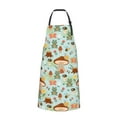 thumbnail image 2 of Xecao Mushroom House Insect Frog Print Kitchen Cooking Aprons, Waterproof Adjustable Bib Aprons with 2 Pockets for Women Men Chef, 2 of 8