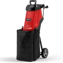 Moccha 15Amp Electric Garden Shredder , Wood Chipper with Max 1.77-in Cutting Diameter, Electric Compact & Light-Weight Silent Wood Shredder with 45L Collecting Bag and Wheels, Overload Protection
