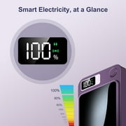 Power Bank,5000mAh 22.5W Fast Charging Magnetic Wireless Portable Charger with LED Power Display Compatible with iPhone 8 and Above Series,2in1,Purple