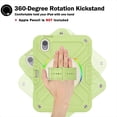thumbnail image 4 of Case for iPad Mini 7 Case A17 Pro, for iPad Mini 7th/6th Generation Case, Heavy Duty Military Grade Shockproof Rugged Protective Cover with Built-in Stand/Pencil Holder Shoulder Strap, Green White, 4 of 12