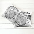 thumbnail image 6 of Ambesonne White Throw Pillow Cover 2 Pack, Spiral Monochrome Black, 16", Black White, 6 of 7
