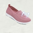 thumbnail image 4 of Womens Pink Slip-On Shoes | Breathable Mesh Walking Shoes | Lightweight Casual Sneakers for Women | All-Day Comfort Errands,Size 37, 4 of 9