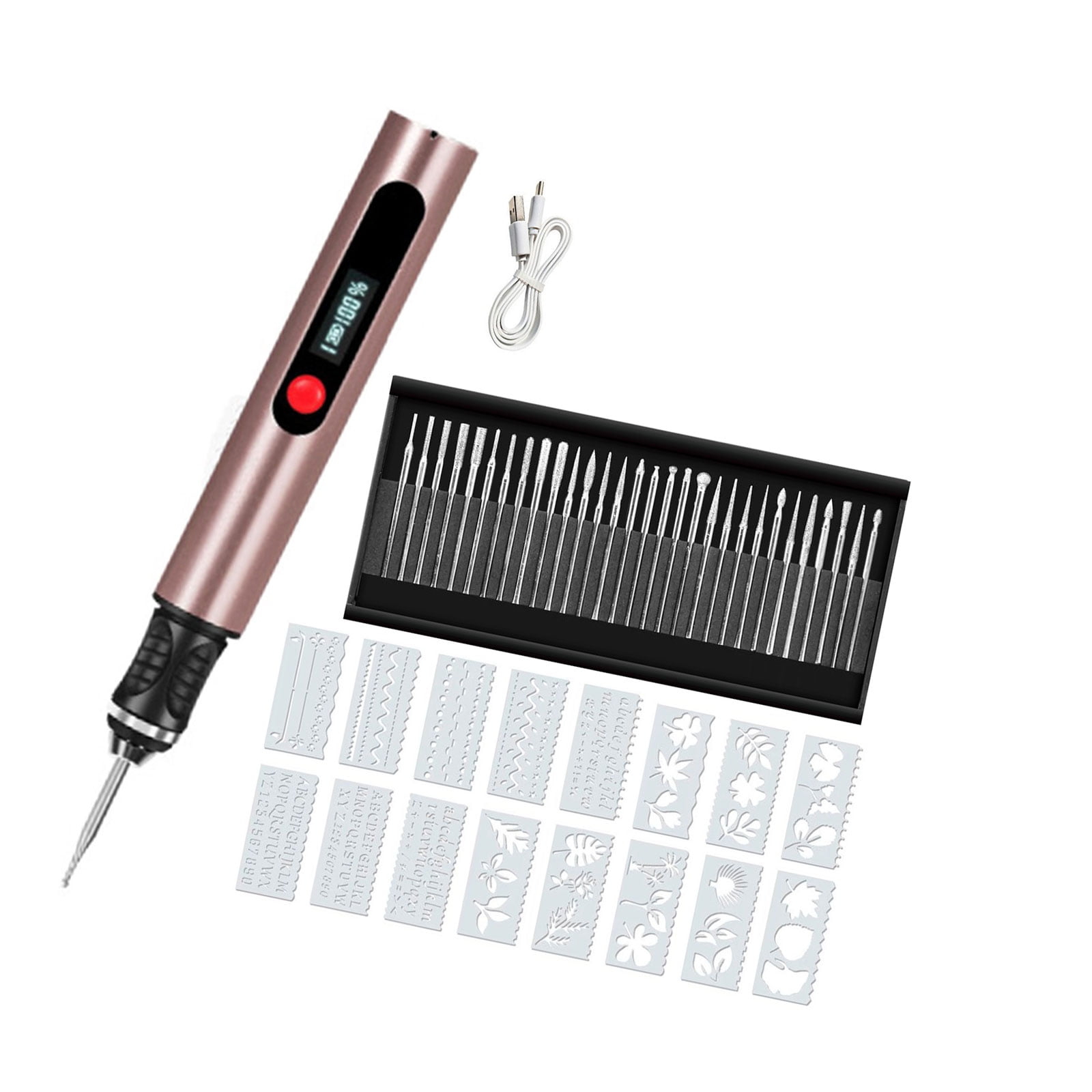 Multi-Function Engraving Pen Set, 3-Speed Adjustable Tool for Metal Glass & Ceramics, Portable Cordless Design