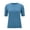 Sky Blue, variant on Women’s Solid Color Crewneck Loose Blouse Short Sleeve Casual Work Shirt Tunic, Comfortable Knit Top for Office or Daily Wear, Relaxed Fit Everyday Blouse for Women