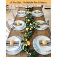 thumbnail image 4 of 13 Inch Round Placemats Set of 6, Blue Christmas Non Slip Heat Insulation PP Table Mats, Gnomes Xmas Tree Snowflake Winter Gifts Washable Place Mats for Kitchen Dining Party Table Decor, 4 of 7