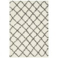 thumbnail image 6 of SAFAVIEH Dallas Jerrie Geometric Shag Area Rug, Ivory/Dark Grey, 6' x 9', 6 of 8