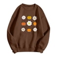 thumbnail image 1 of VBARHMQRT Chandail d'Halloween pour Femmes Mode Décontractée Imprimé Col Rond Manches Longues Chandail de Vacances, 1 of 2