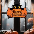 thumbnail image 2 of Ltdhehe Happy Halloween Sign Front Door Cute Cat Halloween Front Door Decorations Halloween Door Sign Cute Cat Wall Wall Sign Plaque For Halloween Party, 2 of 4