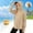 Khaki, variant on Boys Girls UPF50+ Sun Protection Hoodie, Full Zip Long Sleeve Rash Guard with Face Cover & Thumb Holes, Quick Dry Outdoor Jacket for Teen Size 120-140 White