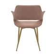 thumbnail image 6 of Gigi Pink Velvet Dining Room Chair with Gold Metal Legs, 6 of 13