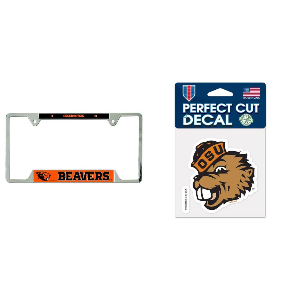 Oregon State Beavers Official NCAA License Plate Frame Metal and Die