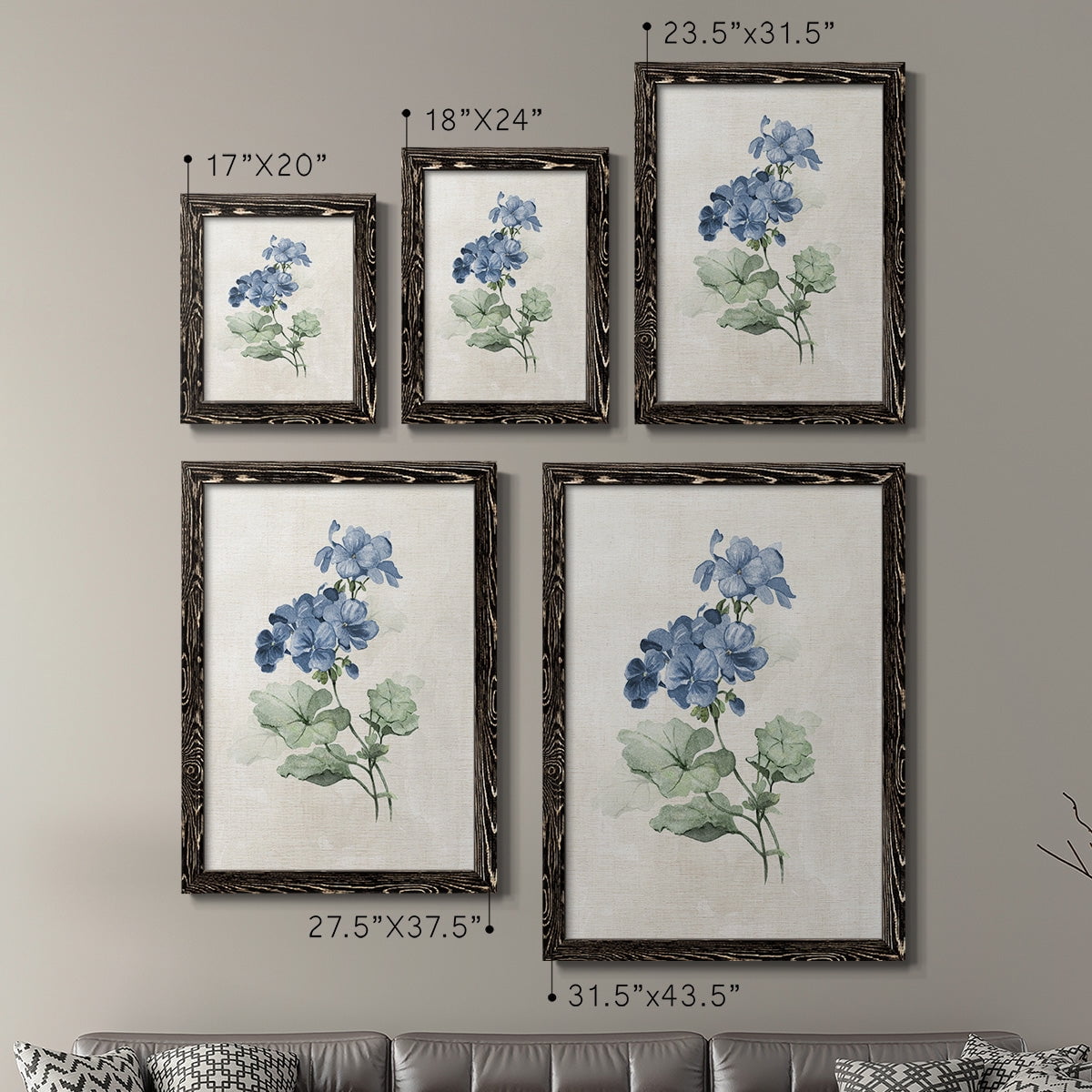 Farmhouse Periwinkle I - Premium Framed Canvas 2 Piece Set - Ready to Hang