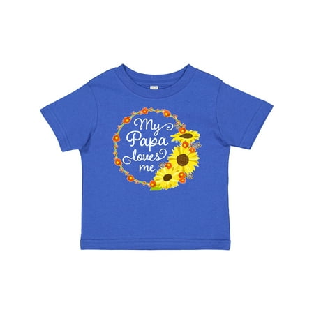 

Inktastic My Papa Loves Me with Sunflower Wreath Gift Baby Boy or Baby Girl T-Shirt