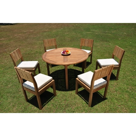 6 Seater Extendable Dining Table And Chairs Grade-A Teak Dining Set: 6 Seater 7 Pc: 48
