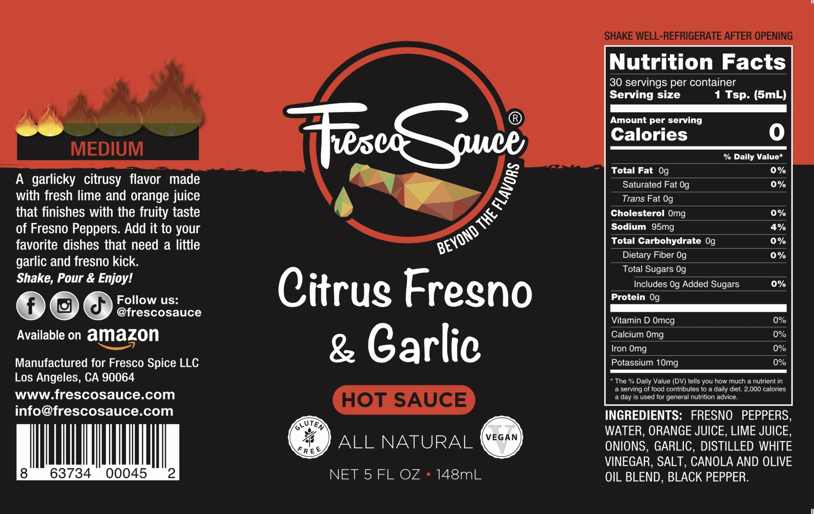 Fresco Sauce Citrus Duet, Hot Sauce Pack