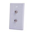 thumbnail image 1 of Digiwave Dual F Connector Wall Plate for 75 Ohm Coax, 1 of 1