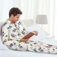 thumbnail image 6 of Balery happy new year Raccoon Pattern Pajama Sets for Men Long Sleeve 2 Piece Sleepwear Loungewear Sets Soft PJ's with Pockets Long Sleeve Comfy Pj Sets-XX-Large, 6 of 7