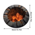 thumbnail image 2 of Halloween 3D Rug,Optical Illusion Round Floor Mat,Glowing Pumpkin Theme, Soft & Durable Fabric Non-Slip Modern Rug, Home/Halloween Funny Decor,Gift,L（15.7*15.7In), 2 of 8