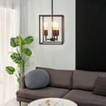 thumbnail image 3 of Globe Electric 3 Light Industrial Black Globe Chandeliers, 3 of 4