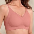 thumbnail image 2 of Penkiiy Women Bras Woman's Comfortable Lace Breathable Bra Underwear No Rims Pink Bras, 2 of 4