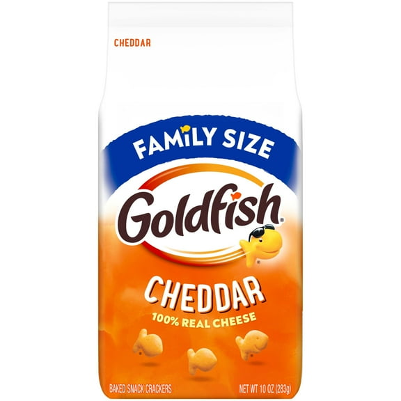 3 Pack of Goldfish Baked Cheddar Crackers - Family Size - 10 oz (Packaging Varies)