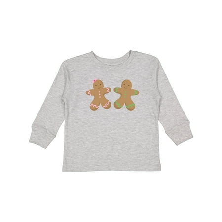 

Inktastic Twin Gingerbread Boy and Girl Co Gift Toddler Boy or Toddler Girl Long Sleeve T-Shirt