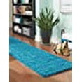 thumbnail image 5 of Unique Loom 3127964 2 Pi 2 Po x 6 Pi 5 Po Tapis Solide Shag Runner&44; Turquoise, 5 of 5