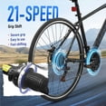 thumbnail image 4 of Ktaxon 700C Road Bike for Adults, 21 Speed City Commuter Bicycle, Dual Disc Brakes, Twist Shifter, High-Carbon Steel Hybrid Bikes, Black Blue, 4 of 10
