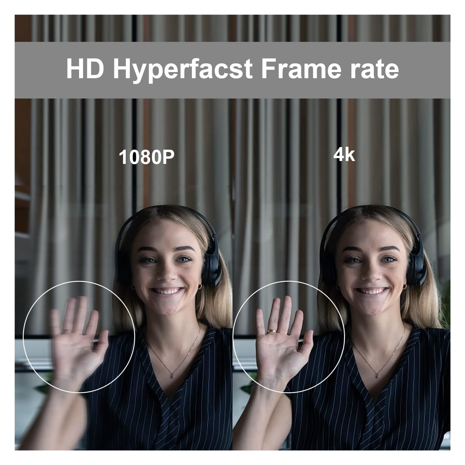 8MP 4K Webcam Ai Auto Framing On 2K 124 ° FOV USB Type-C With Mic And Speaker Live Broadcast Video Calling Conference Web ,Full Clarity