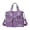 Purple, variant on Nylon Tote Bag Waterproof Large Capacity Multi Pocket Travel Handbag Crossbody Bag for Outdoor Camping(Green-50x35x13cm)